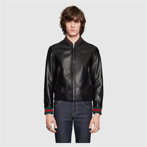 gucci ace leather quality|gucci leather jacket online.